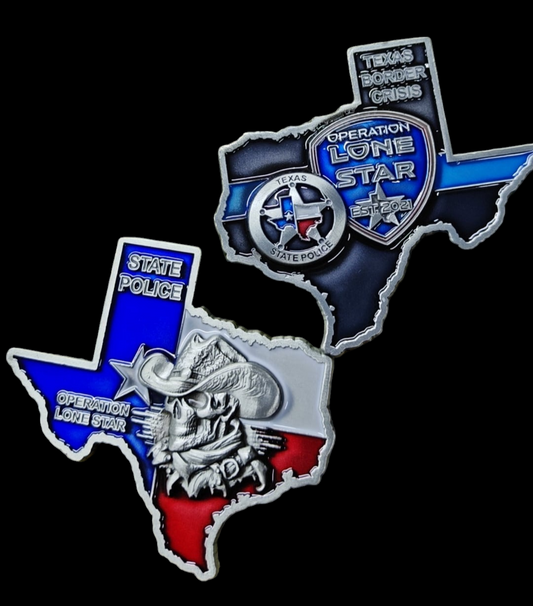 Operation Lone Star - Texas Shape Antique Silver