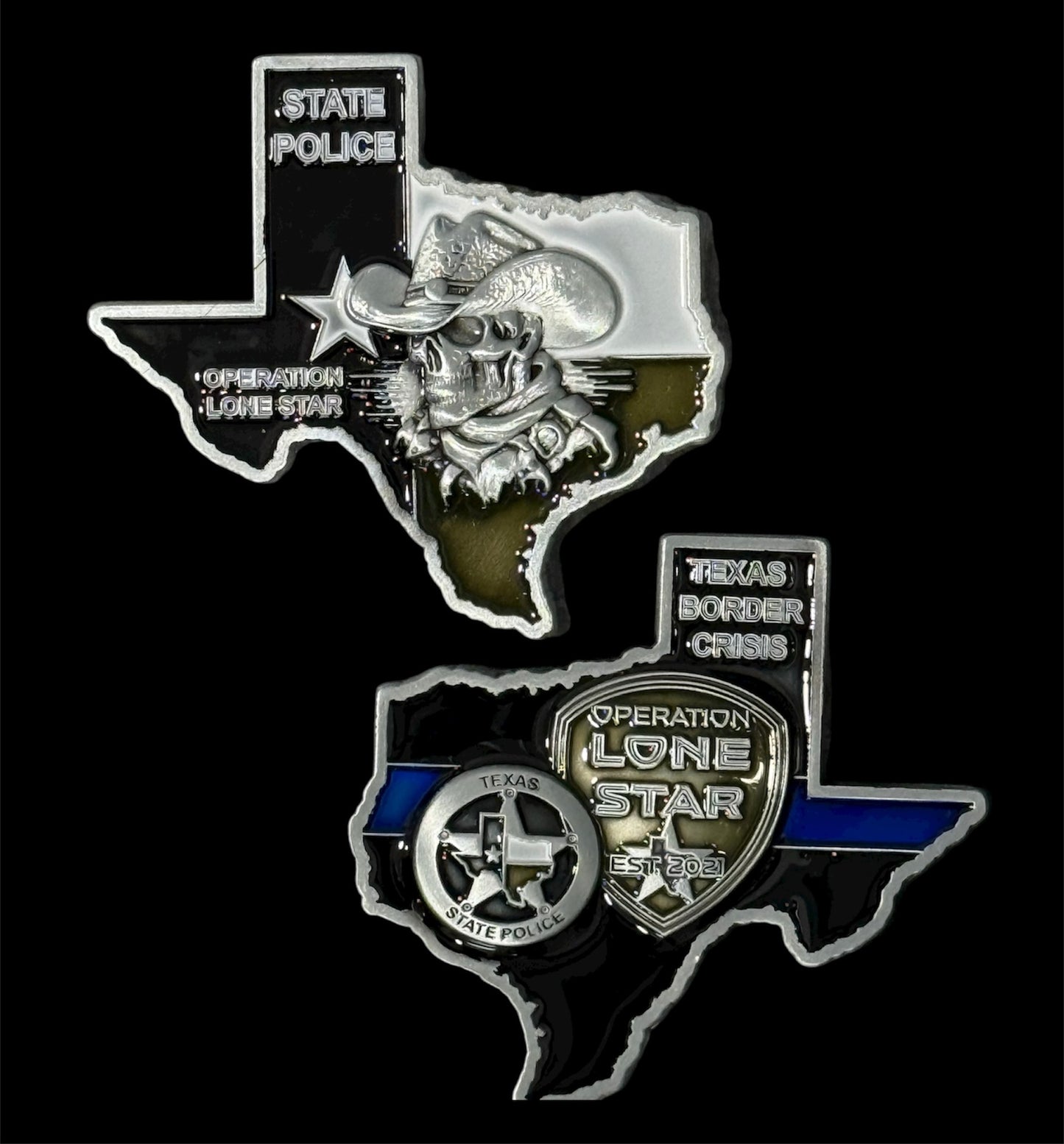 Operation Lone Star - Texas Shape Antique Nickel- OD Green