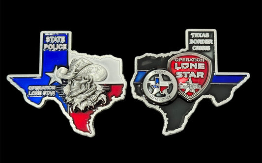 Operation Lone Star - Texas Shape Antique Silver