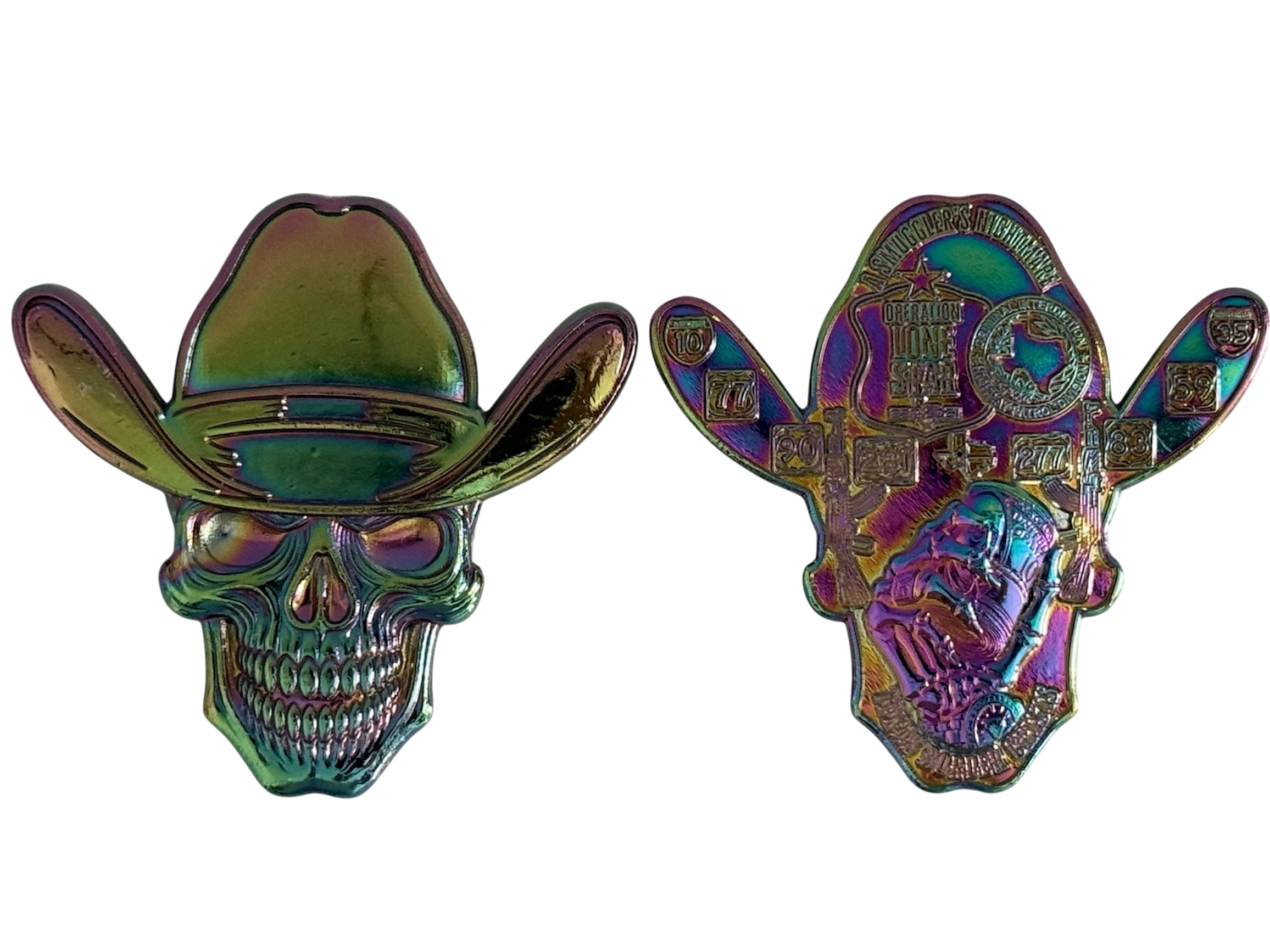 Criminal Interdiction Skull -All Oil Slick