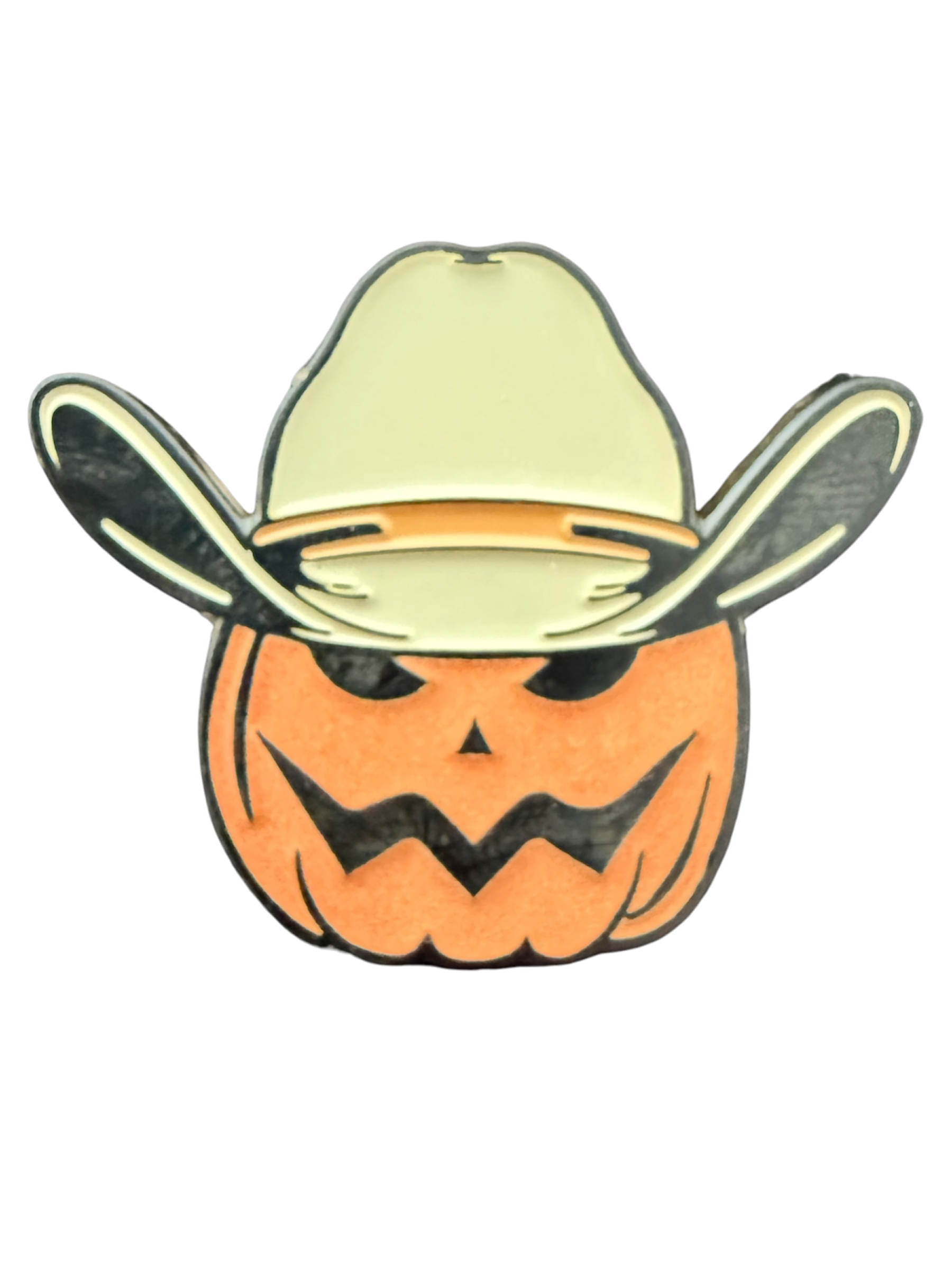 Halloween - Cowboy Pumpkin Pin (Glow in the Dark)